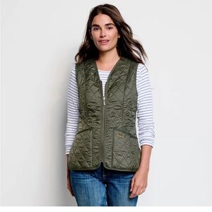 Like new - Barbour Women’s Fleece Betty Gilet/Liner - Olive, Size 2 (us)